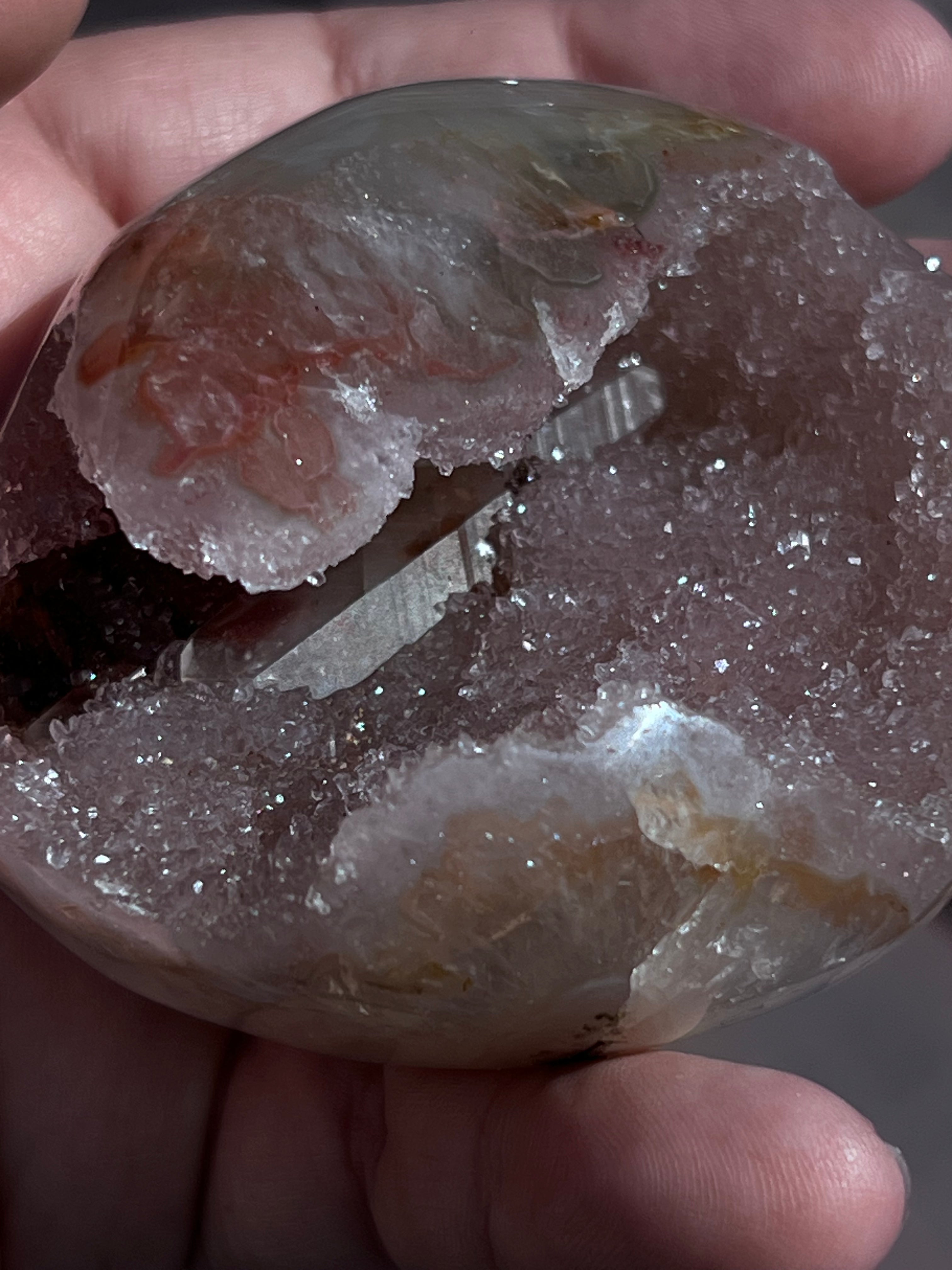 The Crimson Calcite Prism (Hand-Polished Full Body Unikat)