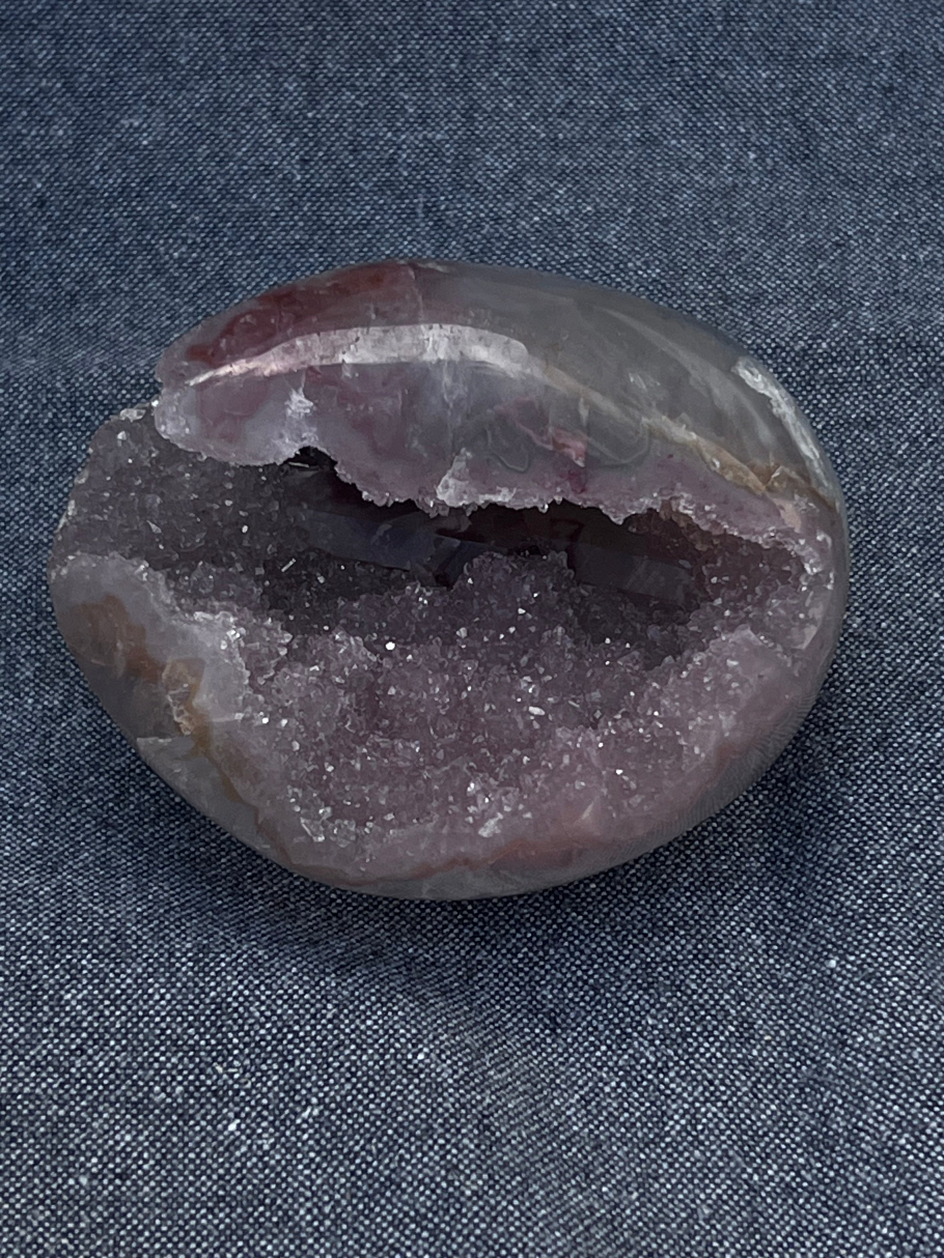 The Crimson Calcite Prism (Hand-Polished Full Body Unikat)