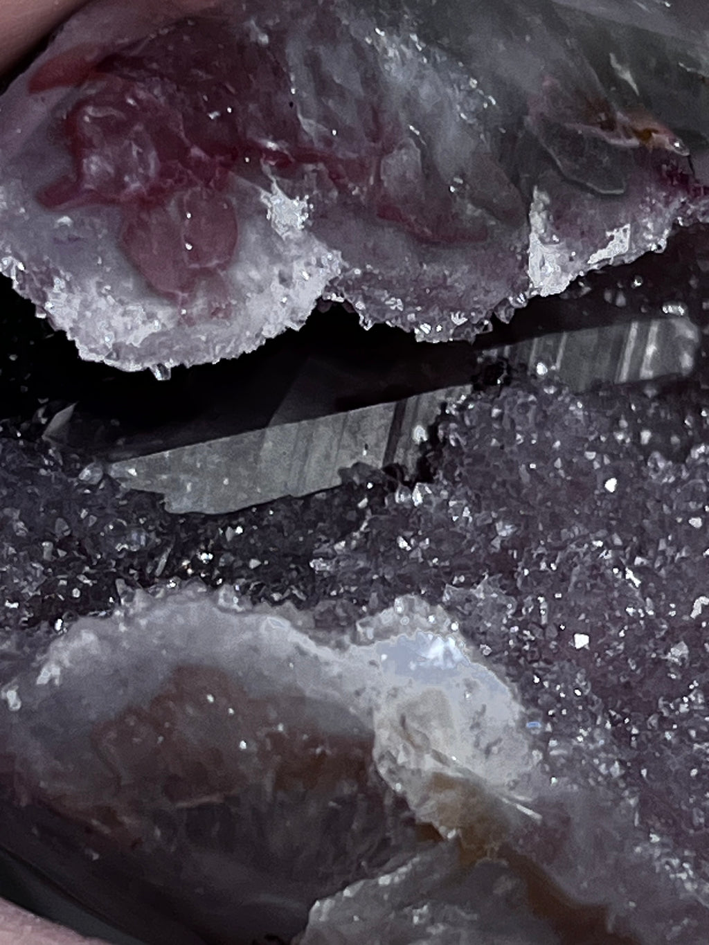 The Crimson Calcite Prism (Hand-Polished Full Body Unikat)
