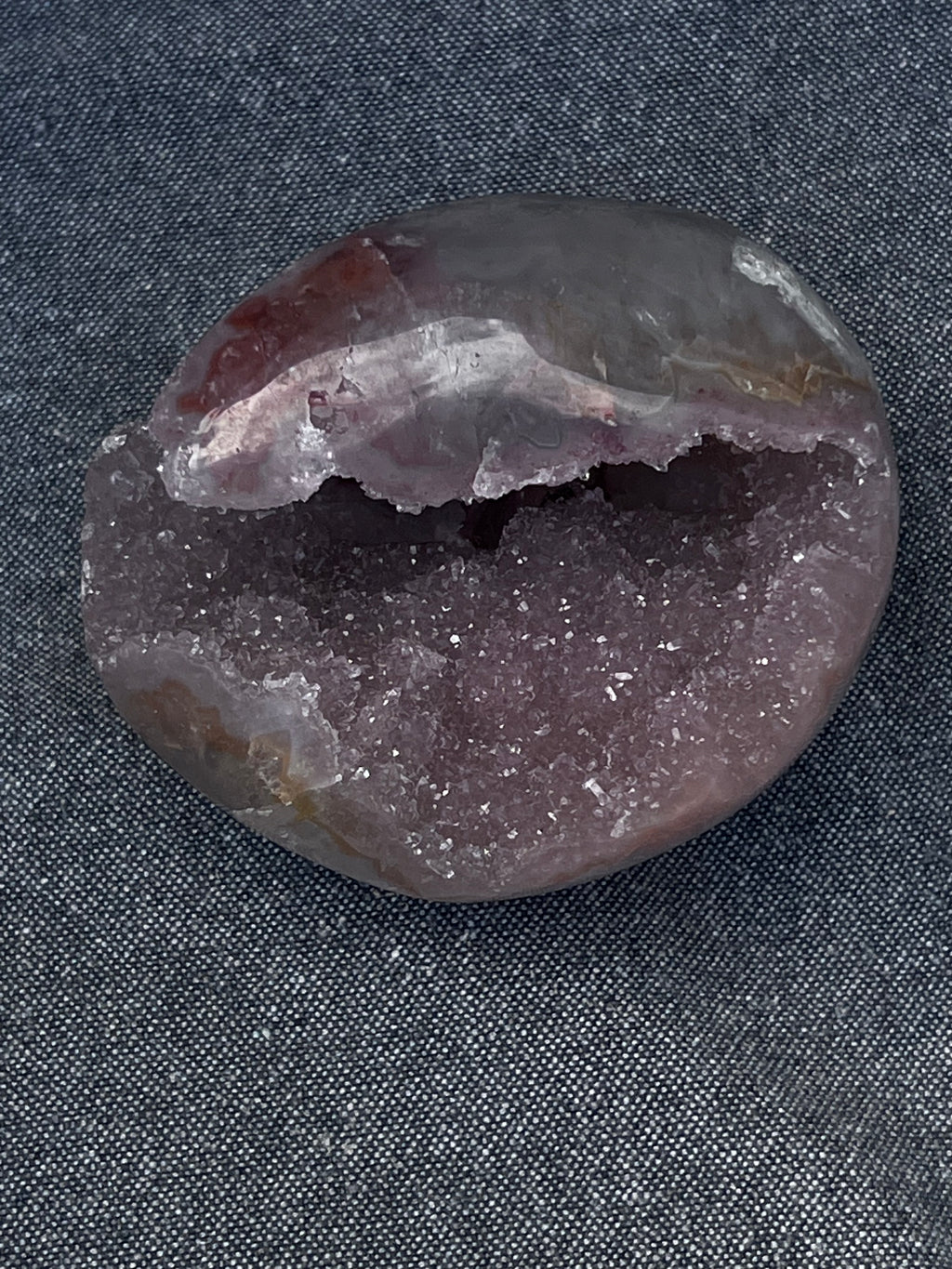 The Crimson Calcite Prism (Hand-Polished Full Body Unikat)