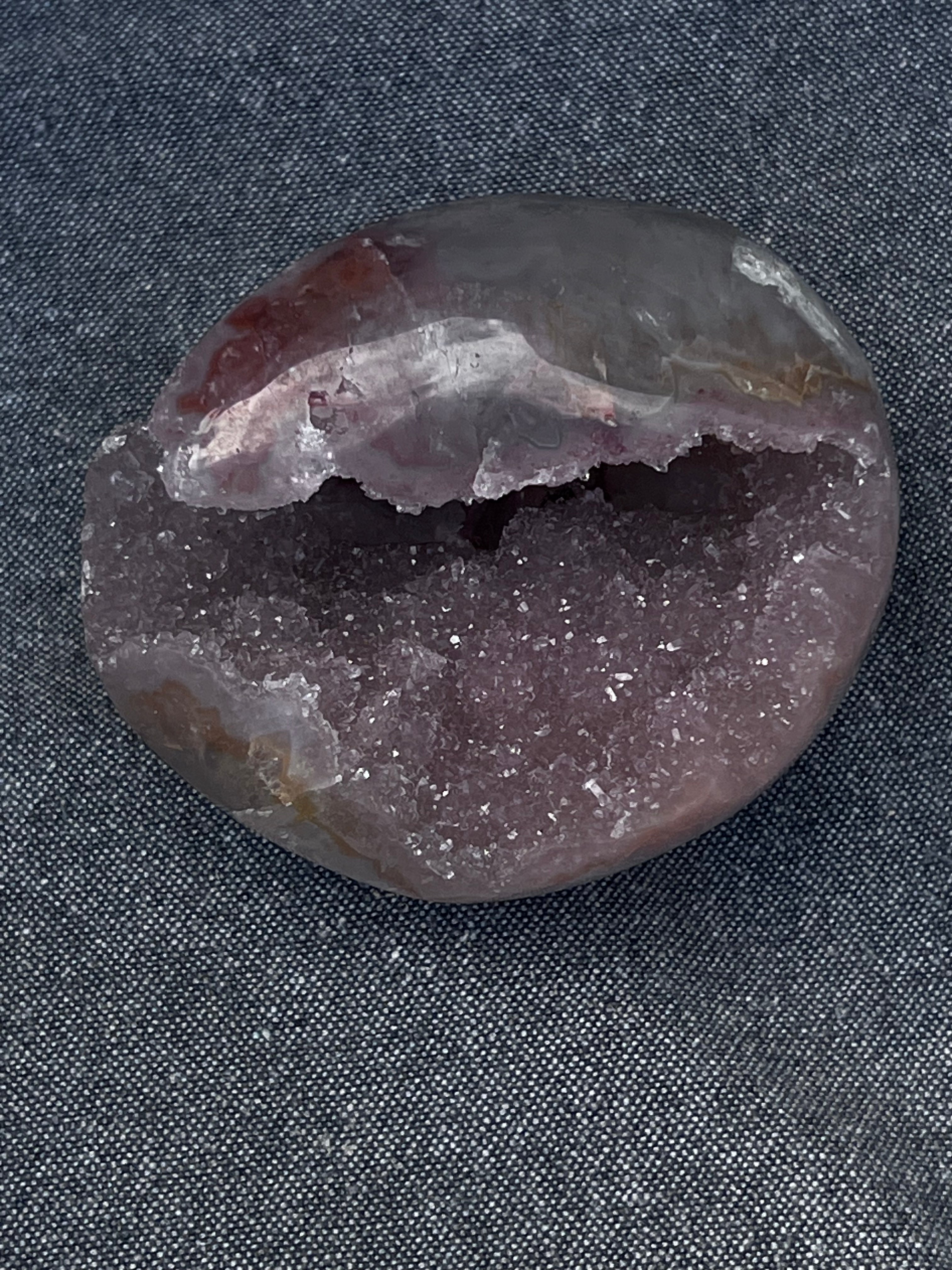 The Crimson Calcite Prism (Hand-Polished Full Body Unikat)
