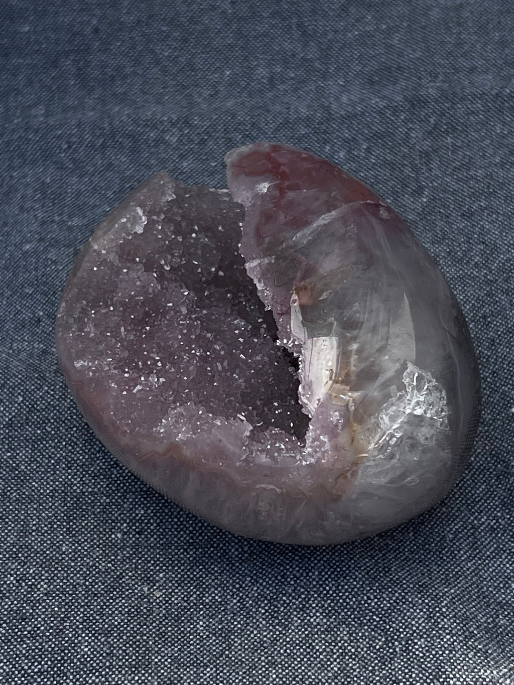 The Crimson Calcite Prism (Hand-Polished Full Body Unikat)