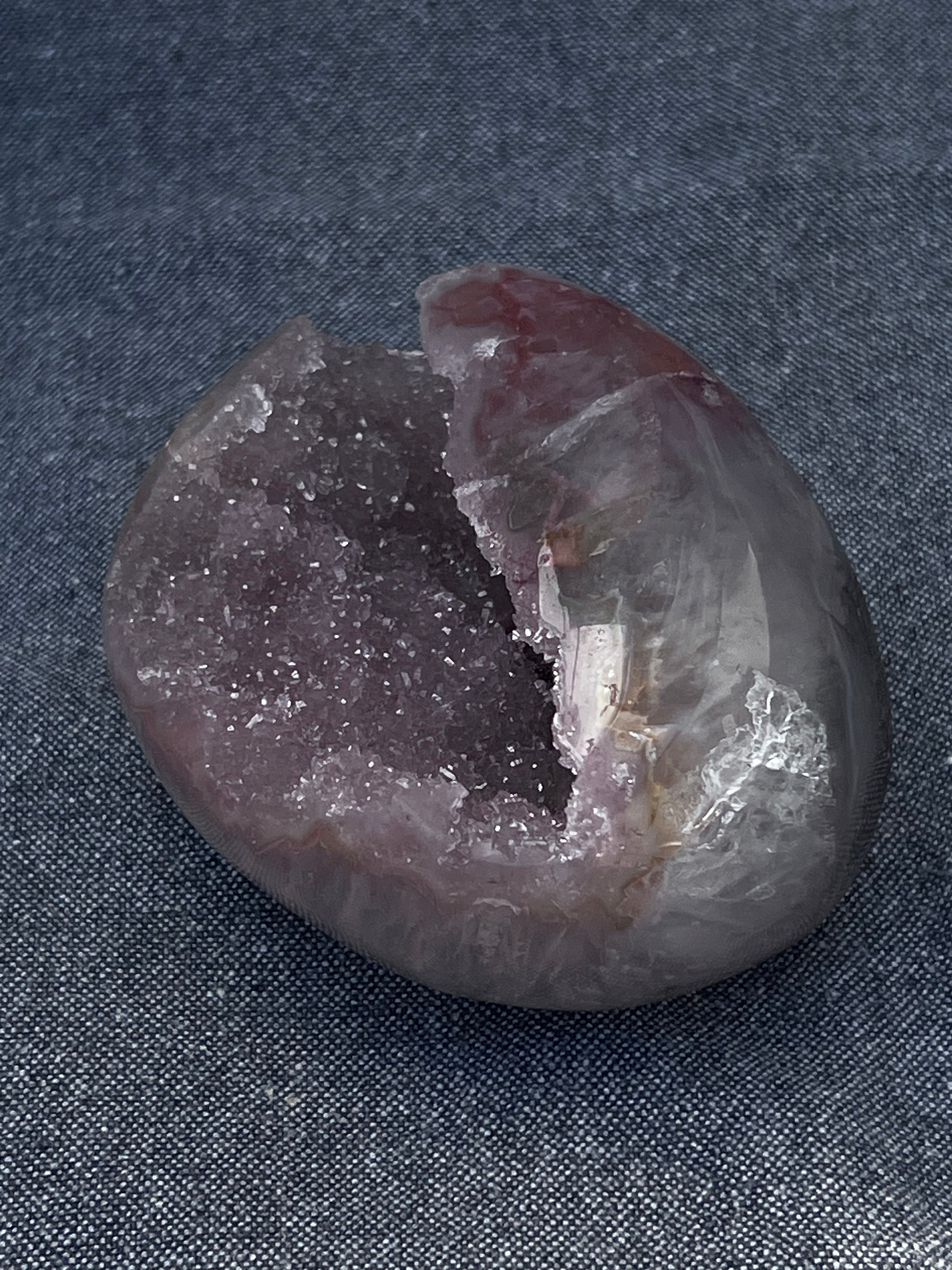 The Crimson Calcite Prism (Hand-Polished Full Body Unikat)