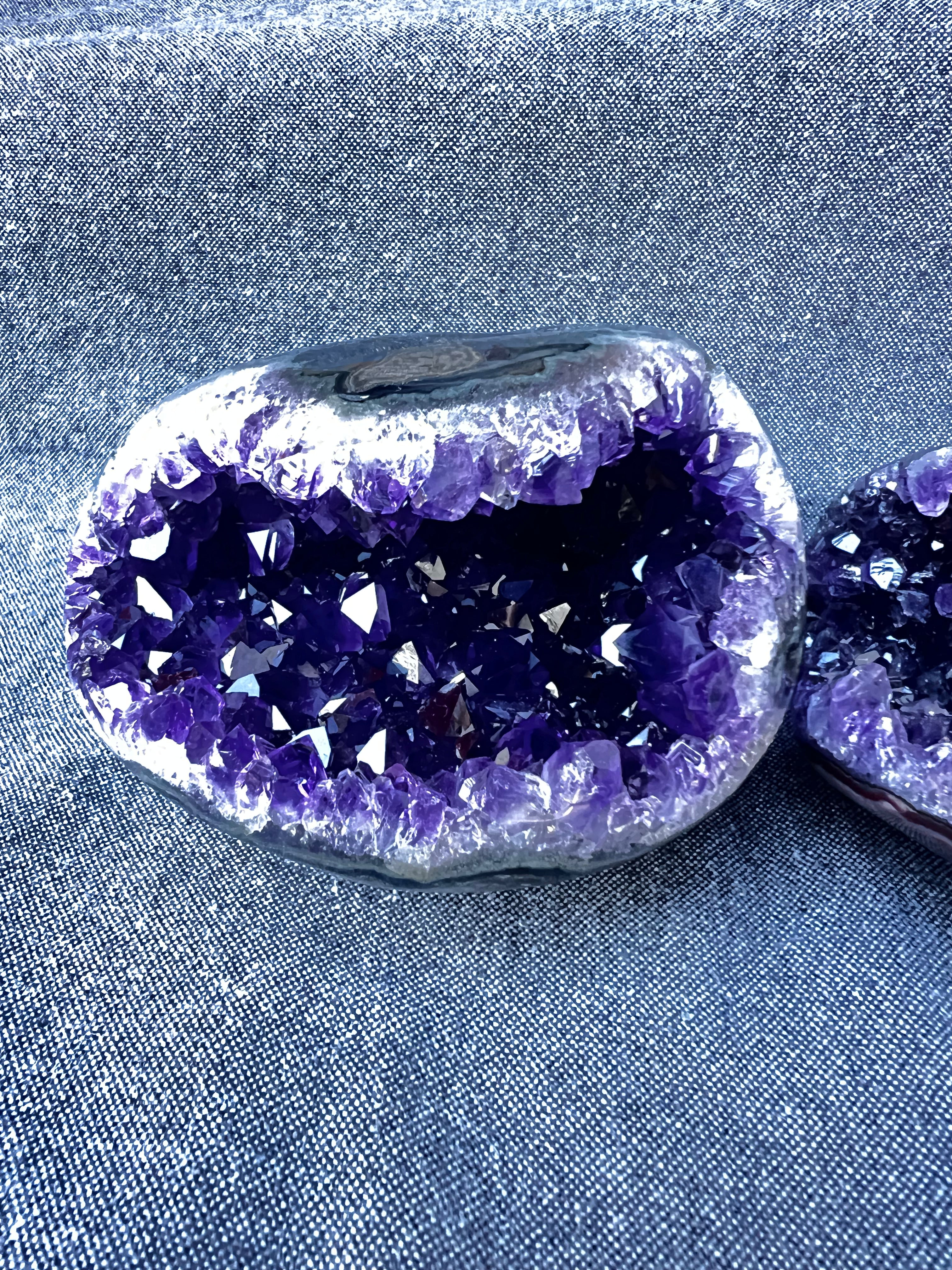 The Sovereign Duet — 1.2kg Curated Amethyst Specimen Pair