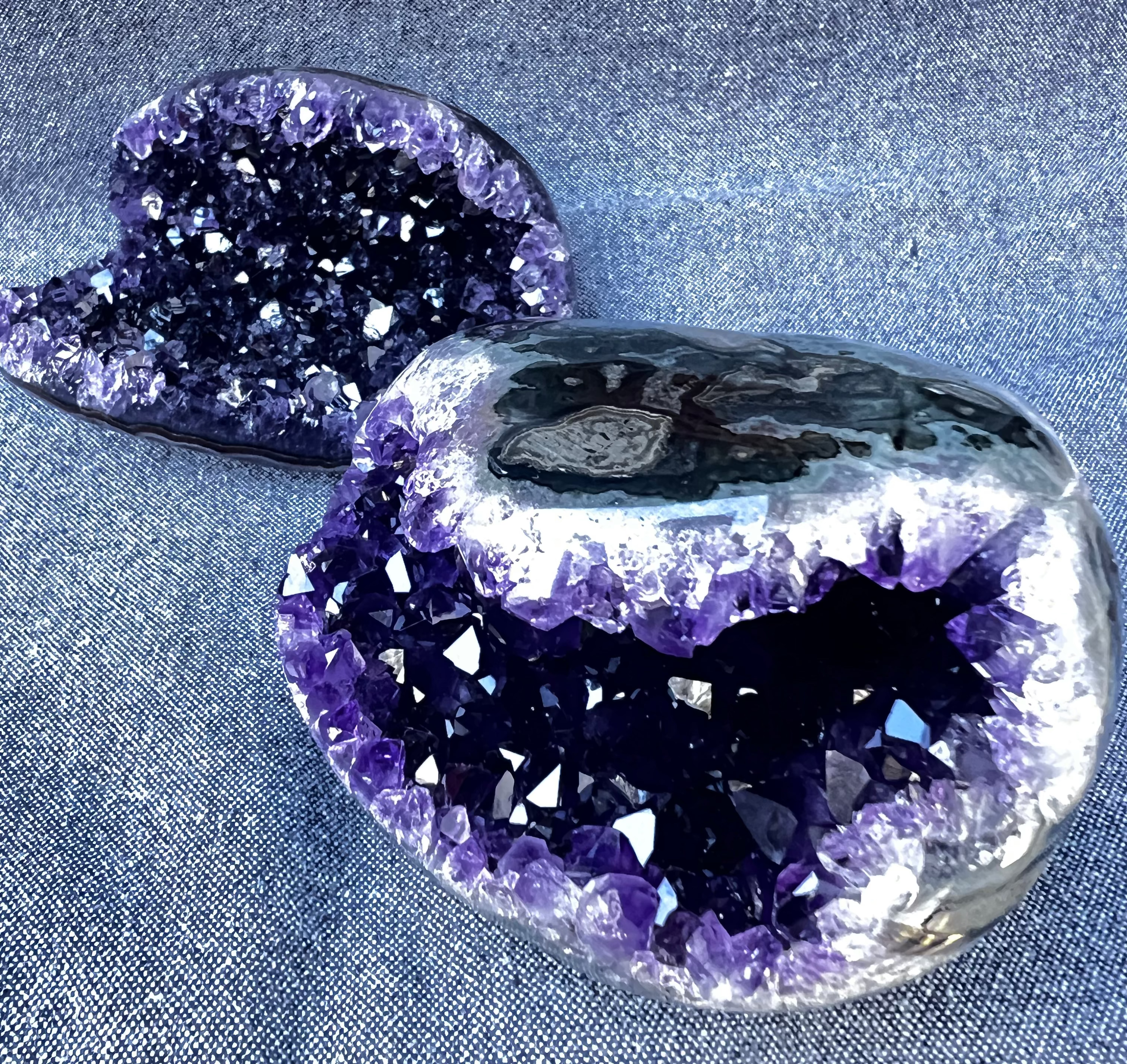 The Sovereign Duet — 1.2kg Curated Amethyst Specimen Pair